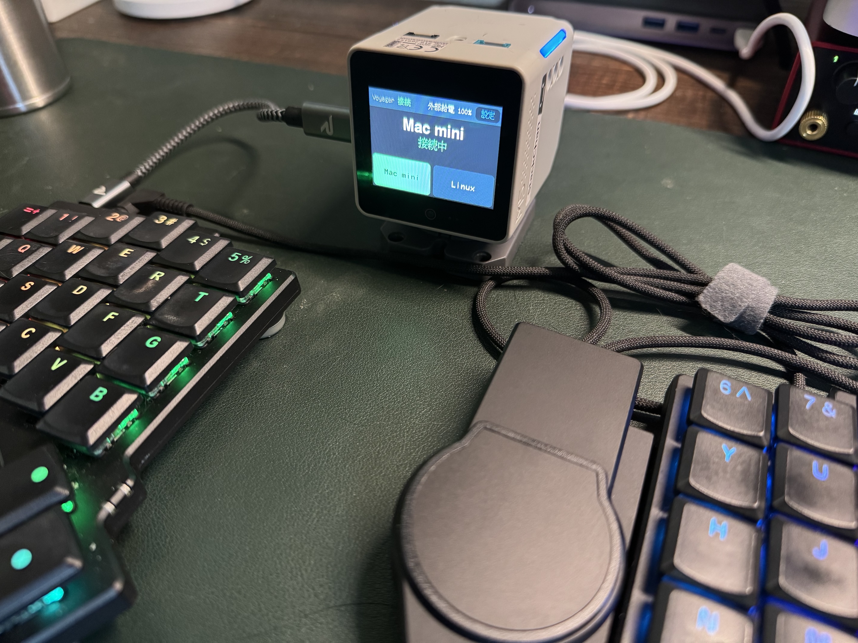 VoyagerとNavigatorを接続し、Mac miniへのBluetooth接続状態を表示するスタックチャン